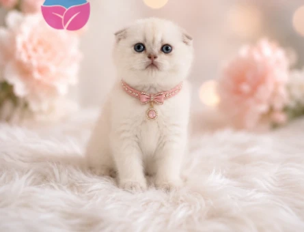 Scottish Fold Beyaz Güzellik 2 Aylık - 4690