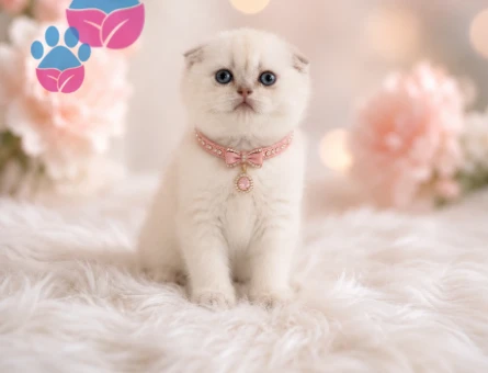 Scottish Fold Beyaz Güzellik 2 Aylık - 4690