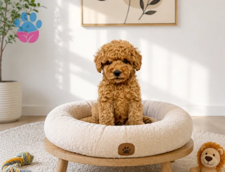 Apricot poodle bebekler