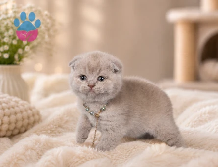 Scottish Fold Lilac Renk Dişi Yavrumuz - 4894