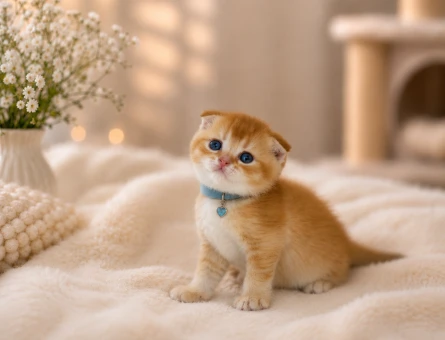 Scottish Fold Golden Sevimli Top kafa Yavrumuz - 4896