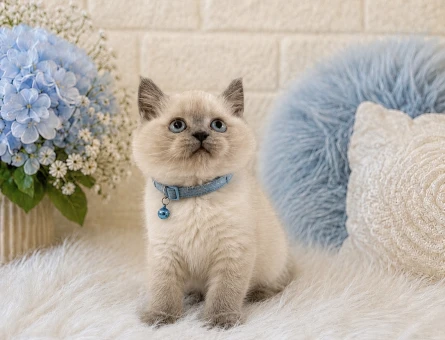 British Shorthair Erkek Bluepoint 2 Aylık - 4448