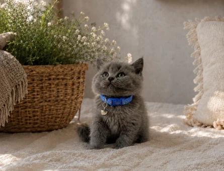 British Shorthair Gri Erkek Yavrumuz Yuva Arıyor - 5031