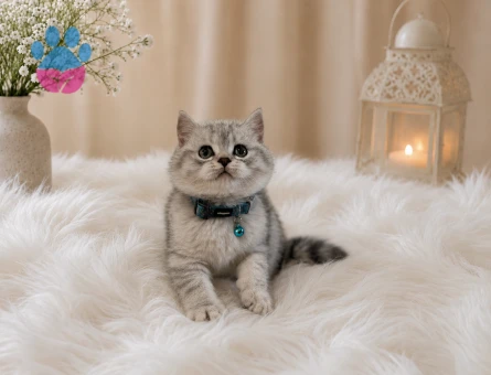 2 Aylık Silver Tabby Renk Kodlu British Shorthair Erkek