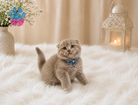 Scottish Fold Lilac Erkek Top Kafa - 4588