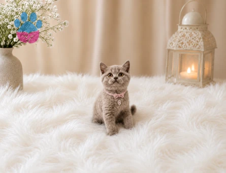 British Shorthair Lilac Renk Dişi Yavrumuz - 4646