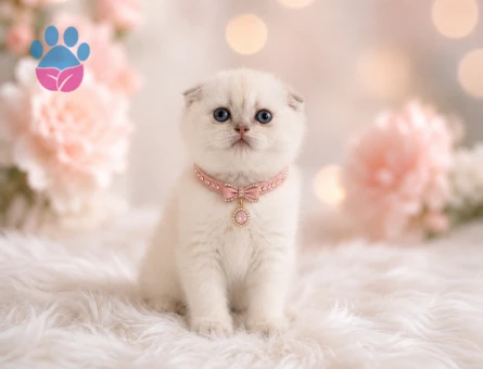 Scottish Fold Beyaz Güzellik 2 Aylık