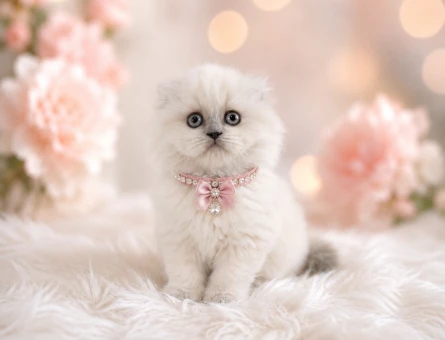 İpeksi Tüylere Sahip Scottish Fold Longhair - 4691