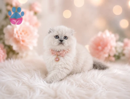 İpeksi Tüylere Sahip Scottish Fold Longhair